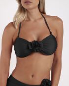 Traje de baño con diadema Paradise Beach A negro de 2 piezas