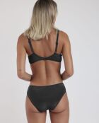 Klassischer 2-teiliger Bandeau-Badeanzug in hellem Anthrazit