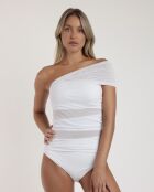 Costume da bagno intero Prapeado Cruzado bianco notte