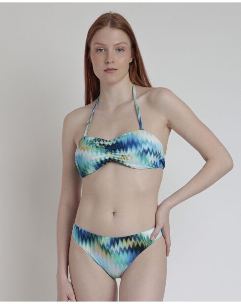 Sea Shore blauer 2-teiliger Badeanzug mit Stirnband