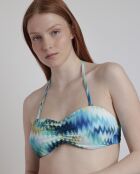 Sea Shore blauer 2-teiliger Badeanzug mit Stirnband