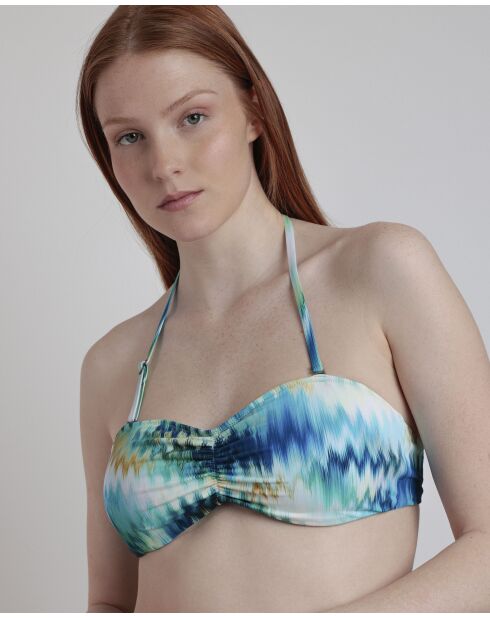 Sea Shore blauer 2-teiliger Badeanzug mit Stirnband