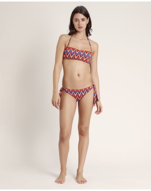 Costume da bagno multicolore a 2 pezzi con fascia Ethnic Waves