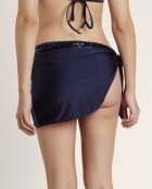 F marineblau glitzernder Sarong