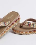 Chanclas con cuña multicolor