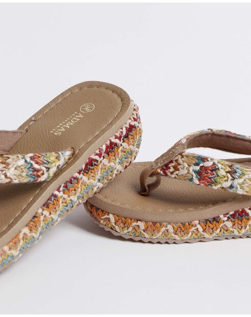 Chanclas con cuña multicolor