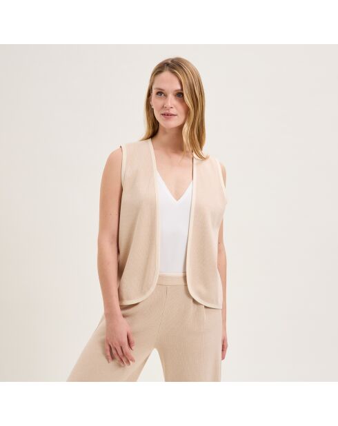 Gilet sans manche en coton Emma dune