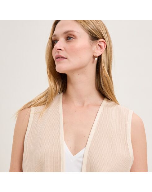 Gilet sans manche en coton Emma dune