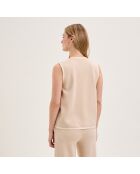 Gilet sans manche en coton Emma dune