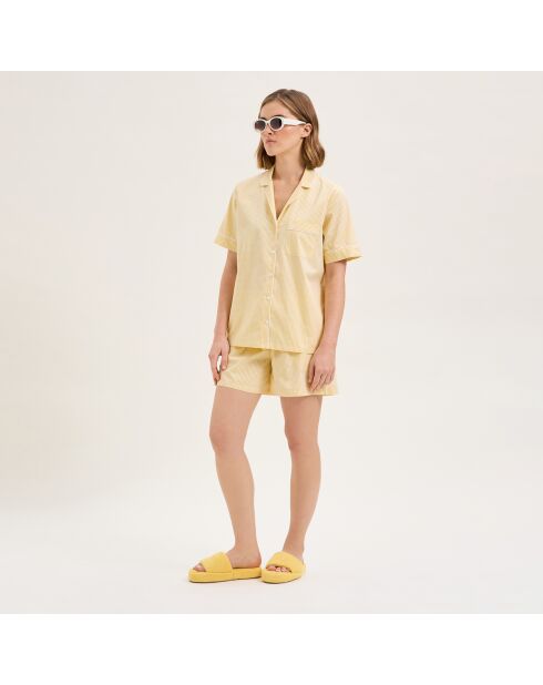 Pyjama en coton Essentiv paille