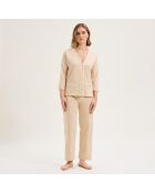 Pyjama en coton Eleonore dune