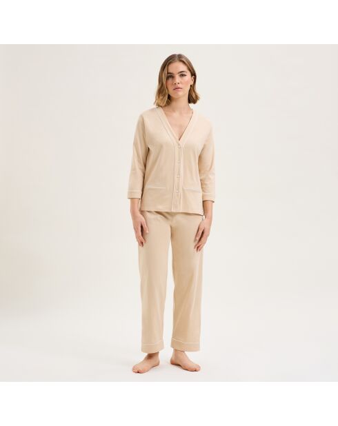 Pyjama en coton Eleonore dune