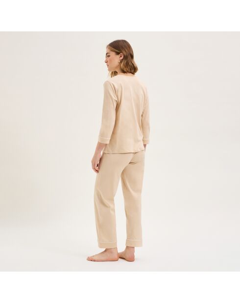 Pyjama en coton Eleonore dune