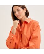 Chemise en coton Sixtine orange