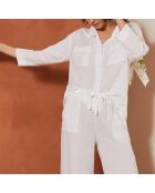 Pantalon en coton Hacienda blanc