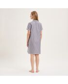 Chemise de nuit en coton Camille bleue