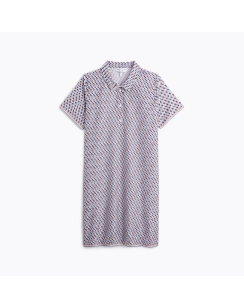 Chemise de nuit en coton Camille bleue