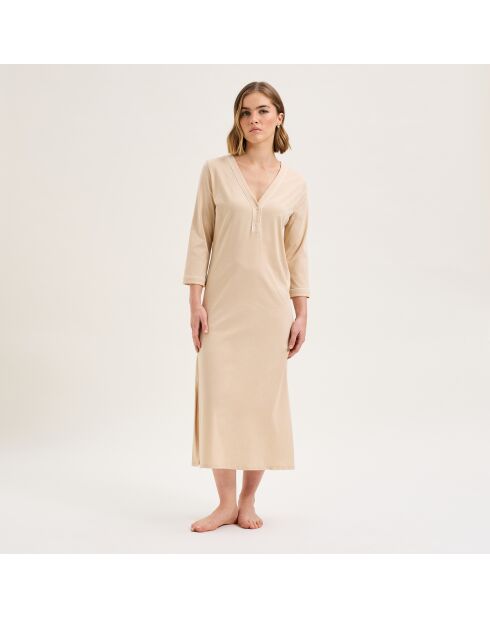 Chemise de nuit en coton Eleonore dune