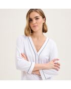 Camisón blanco de algodón Eleonore