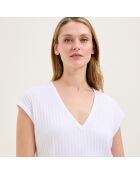 Camisón blanco de algodón Apolline