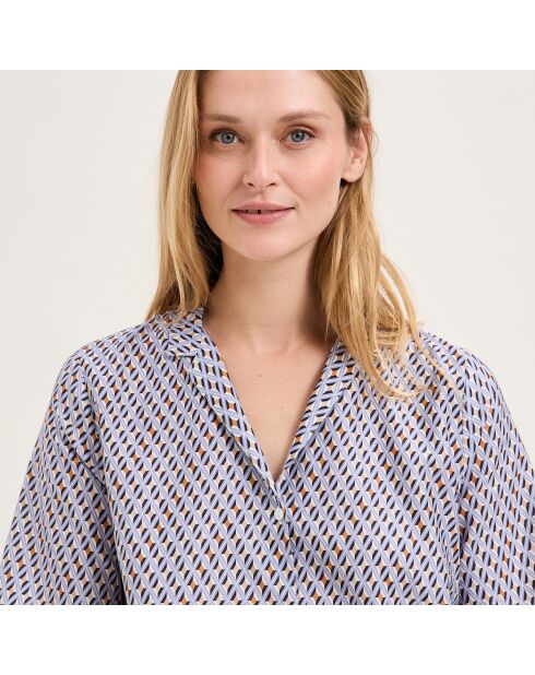 Pyjama en coton Camille bleu