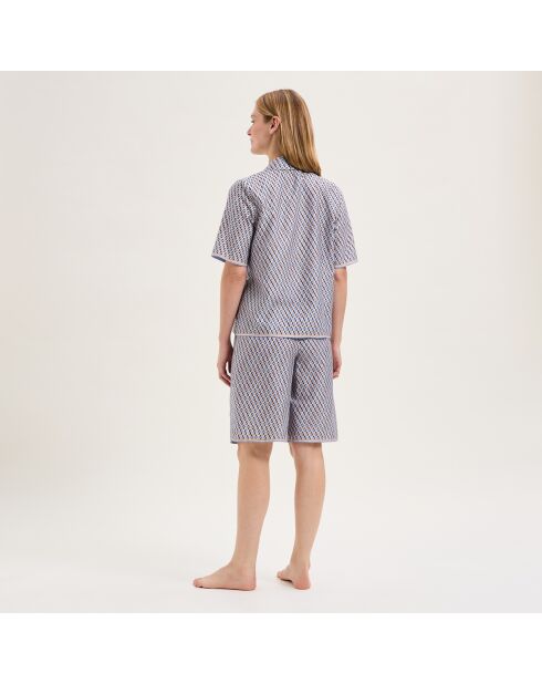 Pyjama en coton Camille bleu