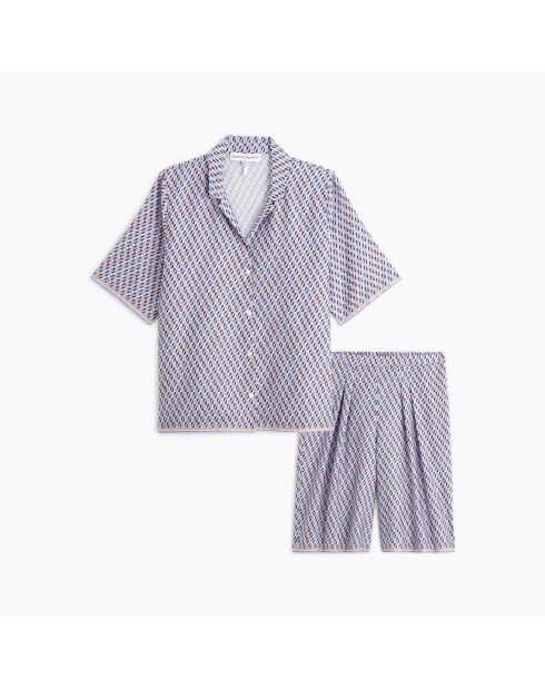Pyjama en coton Camille bleu