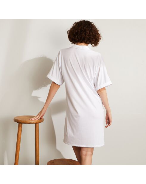 Chemise de nuit en coton Clarte blanche