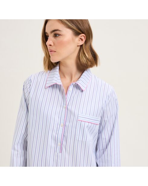 Liquette en coton Essentir bleue