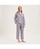 Pyjama en coton Camille bleu