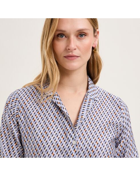 Pyjama en coton Camille bleu