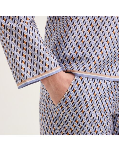 Pyjama en coton Camille bleu