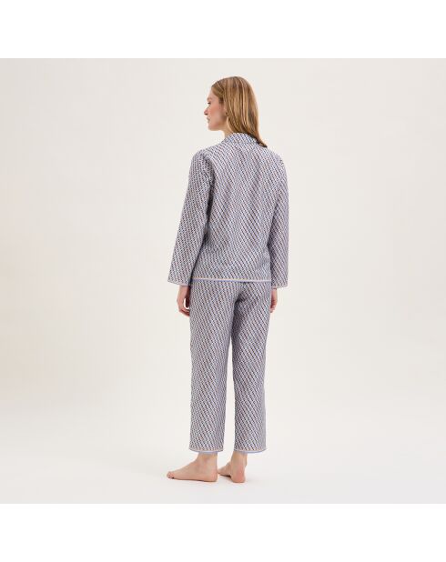 Pyjama en coton Camille bleu