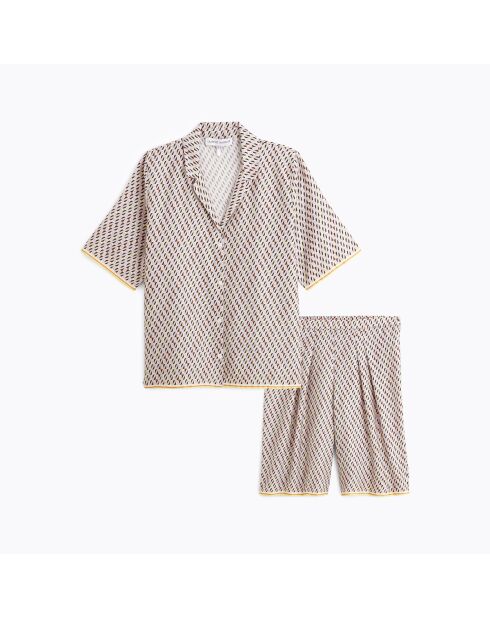 Pyjama en coton Mathilde dune