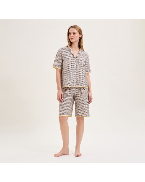 Pyjama en coton Mathilde dune