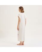 Chemise de nuit en coton Romane écrue