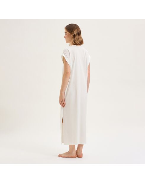 Chemise de nuit en coton Romane écrue