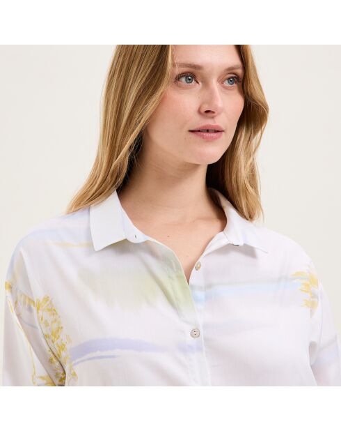 Liquette en coton Horizons blanche