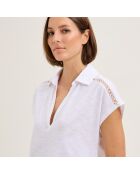 Pyjama en coton Mathilde blanc