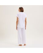 Pyjama en coton Mathilde blanc