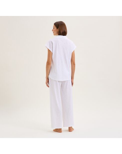 Pyjama en coton Mathilde blanc