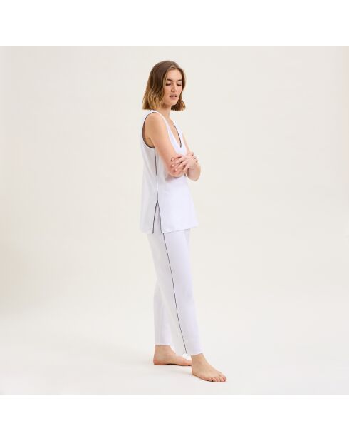 Pyjama en coton Eleonore blanc