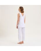 Pyjama en coton Eleonore blanc