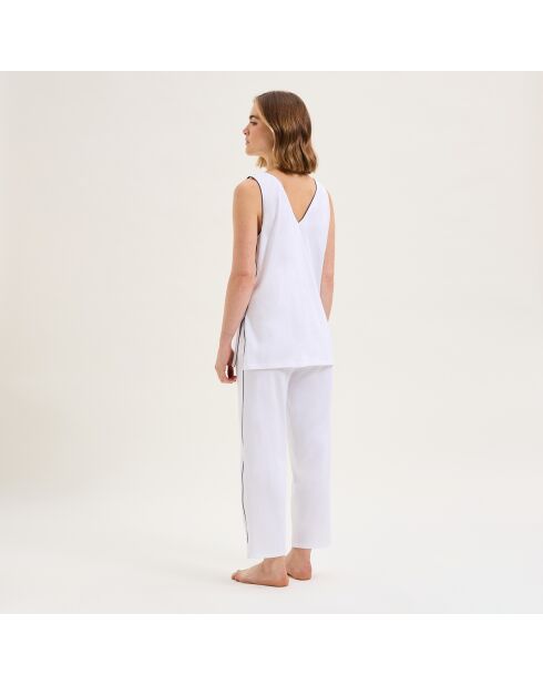Pyjama en coton Eleonore blanc
