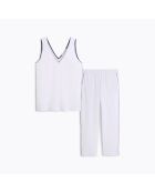 Pyjama en coton Eleonore blanc