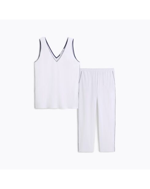 Pyjama en coton Eleonore blanc