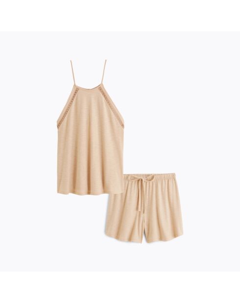 Pyjama en coton Mathilde dune