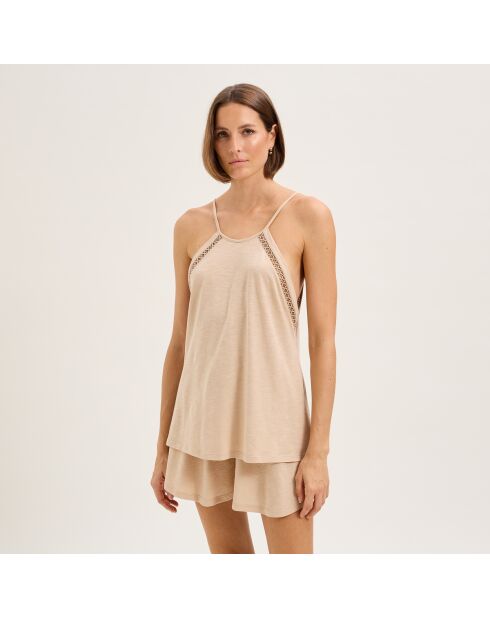 Pyjama en coton Mathilde dune