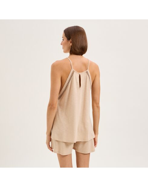 Pyjama en coton Mathilde dune