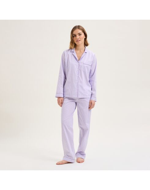 Pyjama en coton Essentiv mauve